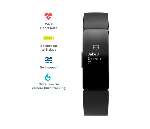 Fitbit Inspire HR czarna - 485342 - zdjęcie 2